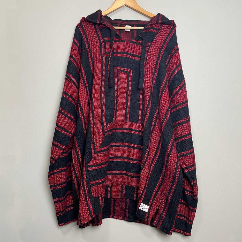 Rare Bassnectar Molina Embroidered Baja Sweatshirt Hoodie Red Black Gold XXL